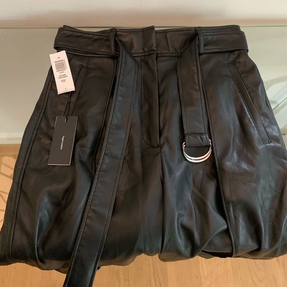 Aritzia vegan leather trousers black size 2 - Picture 2 of 5